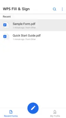 WPS Fill & Sign android App screenshot 0