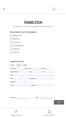 WPS Fill & Sign android App screenshot 1